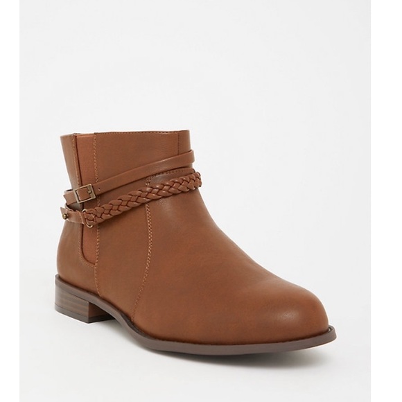 torrid Shoes - TORRID brown Chelsea braided boot size 10 wide